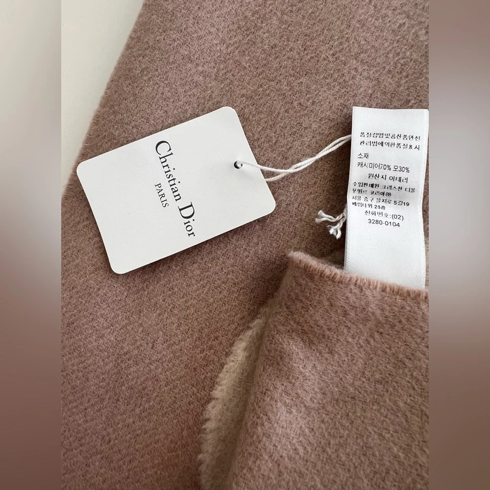 Dior Signature Cashmere & Wool Scarf – New in Box NWT